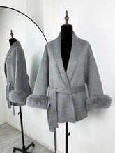 Load image into Gallery viewer, Fox Fur Woolen Coats Women's Short Coat Office Lady Removable Elegant Double-sided Wool Overcoat 2025 New Cardigan Jacket
