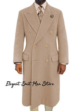 Load image into Gallery viewer, Double Breasted Peak Lapel Overcoat
