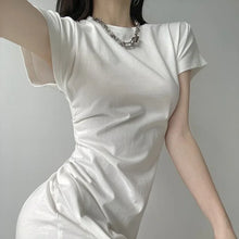 Load image into Gallery viewer, Chic Minimalist White Midi Dress
