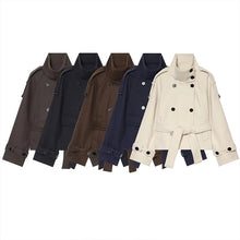 Load image into Gallery viewer, New Women's Jackets &amp; Coats Autumn 2026 Fashion Loose Belt Elegant Turtleneck Warm Winter Jackets Women's Chic Youth Street Coat

