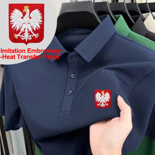 Load image into Gallery viewer, Poland Coat Of Arms Print Polo Shirt Mens Casual Breathable Lapel Tops Basic Short Sleeve T-Shirts Summer Commuting Male Clothes
