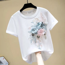 Load image into Gallery viewer, Summer Women T shirts Short Sleeve Basic Shirts Korean Style WOmen Tops Tees

