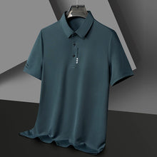 Load image into Gallery viewer, Men's Short Sleeve Solid Color Polo Shirt Breathable Comfortable Elastic Top New Arrivals Casual Business Style
