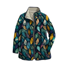 Load image into Gallery viewer, Quilted Leaf Print Winter Jacket
