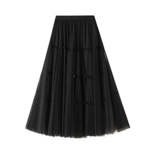 Load image into Gallery viewer, Women Skirt White Solid A-line Summer Simple Elegant Female French Style Fashion Vintage Long Skirt Oversized Women Skirt 0883
