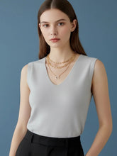 Load image into Gallery viewer, 2026 Summer Knitted Women Tank Tops Trendy Thin Tops Basic V-neck Tees Sleeveless Tops Casual Tank Tops For Women
