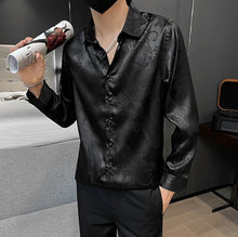 Load image into Gallery viewer, Slim Luxury Print Shirt Men
