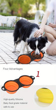 Load image into Gallery viewer, Portable Pet Folding Bowl, Outdoor Dog Double Bowl for Water and Food Sharing, Cat Bowl, Pet Dog Food Basin, Suitable for Travel

