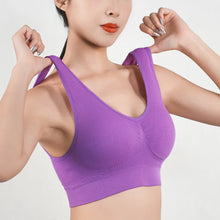 Load image into Gallery viewer, Women Breathable Sports Bra Absorb Sweat Shockproof Padded Gym Running Fitness Double Layer Seamless Yoga Sports Bras Underwear
