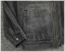 Load image into Gallery viewer, Washed Cargo Denim Jacket
