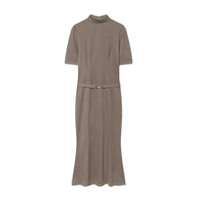 Load image into Gallery viewer, Elegant Belted Casual Midi Dress
