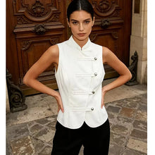Load image into Gallery viewer, Women's Tops 2026 Summer New Fashion Retro Denim Blouse Women's Chic Summer Travel Joker Youth Blouse Vest
