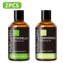 Load image into Gallery viewer, 100ML Pure Plant Essential Oil Mint Bergamot Patchouli Citronella Lemongrass Chamomile Cedarwood For Reed Diffuser Humidifier
