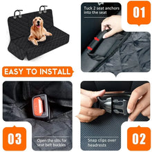 Load image into Gallery viewer, Dog Car Rear Seat Protective Cover Waterproof Dirt Resistant Pet Seat Cover Black Shoulder Strap Hammock Pet Travel Mattress
