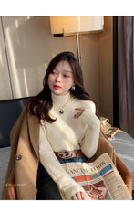 Load image into Gallery viewer, Thermal Turtleneck Fleece Knit Pullover
