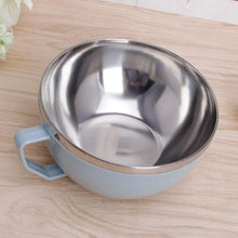 Load image into Gallery viewer, Stainless Steel Bowl with Handle Solid Color Anti Scalding Instant Noodles  Mixing Bowl Kitchen Tableware Food  Accessory
