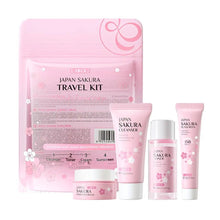 Load image into Gallery viewer, Sakura Skin Care Set facial Cleanser,Serum,Toner,Sunscreen,facial cream Beauty skin care For Women Gifts Routine Travel Kit
