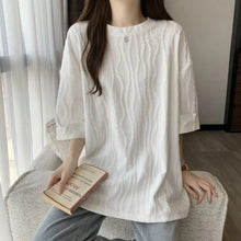 Load image into Gallery viewer, Loose Korean Casual Tee Women
