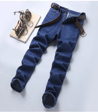 Load image into Gallery viewer, Men Fashion Straight Jeans Men 2025 New Stretch Slim Fit Pants Comfortable Soft Business Denim Trousers Male Brand Clothing
