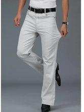 Load image into Gallery viewer, Men's Beige Loose Jeans Fashion Denim Pants For Men Casual Wide Leg Trousers Flared Jeans
