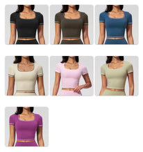 Load image into Gallery viewer, Yoga Shirts Women Sports T-Shirts Fitness Yoga Short Sleeve Gym Workout Top Running Active Shirts Female Push Up Sports T-shirts
