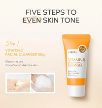 Load image into Gallery viewer, Vitamin C Skincare Set 5pcs(Cleanser-Toner-Serum-Eye Serum-Face Cream) + Natural Antioxidant Ingredients, Nourish Even Skin Tone
