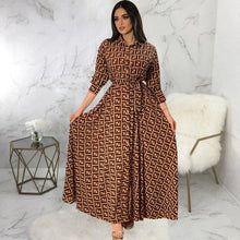 Load image into Gallery viewer, Women's Fashion  New Sexy Elegant Dress Temperament Digital Printing Long Shirt Dress Ladies Elegant Commuter Casual Dress
