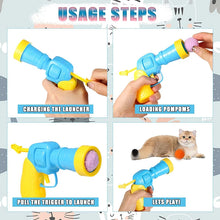 Load image into Gallery viewer, Cat Toys Interactive Launch Training Toy For Pet Kitten Creative Mini Shooting Gun Games Stretch Plush Ball Toys Pet Supplies
