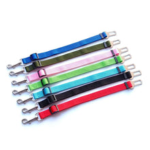 Load image into Gallery viewer, Adjustable Dogs Accessoires Pet Cat Dog Car Seat Belt Pet Seat Vehicle Dog Harness Lead Clip Safety Lever Traction Dog Collars
