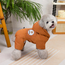 Load image into Gallery viewer, Pet clothes pet dog dog fotton-padded coat autumn and winter new pet clothing 24 college four-legged cotton-padded coat
