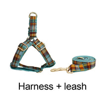 Load image into Gallery viewer, Pets Accessories Dog Collar Leash Harness Set Personalized Dog Collar Harness Leash Set Custom Classy Dog Accessories Grid 13-01
