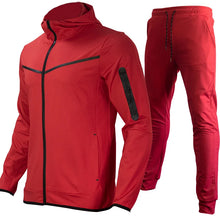 Load image into Gallery viewer, Luxury Brand Men Tracksuits 2-piece Set Black Sports Suit Tracksuits Jogging Men's Clothing Sweatpants Zip Sweatshirts Techwear
