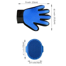 Load image into Gallery viewer, 2Pcs Pet Grooming Kit for Dog Cat Rabbit Fur  Grooming Brush Bath Cleaning Glove De-Shedding  Pet Hair And Shower Brush
