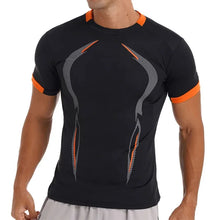 Load image into Gallery viewer, Stylish Gym Workout Compression Shirts for Men Athletic Quick Dry Tshirt Tees Running Undershirts Summer Short Sleeve Rash Guard

