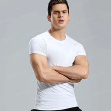 Load image into Gallery viewer, Gym Fitness T Shirt Men's Short Sleeve Summer Boxing Jersey Legging Men Rashguard Compression Pants Quick Dry Tight T-Shirts Men
