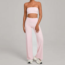 Load image into Gallery viewer, 2PCS Yoga Set Women Yoga Pant Workout Tracksuit Sportswear Gym High Waist Straight Leg Bottoms Fitness Bta Sports Suit XP01
