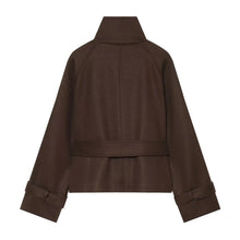 Load image into Gallery viewer, New Women's Jackets &amp; Coats Autumn 2026 Fashion Loose Belt Elegant Turtleneck Warm Winter Jackets Women's Chic Youth Street Coat
