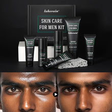 Load image into Gallery viewer, Skin Care Set for Men Essential Routine Daily Face Wash Facial Scrub Moisturizer SPF Night Cream Hydrated Skin Gifts For Men Ski

