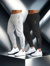 Load image into Gallery viewer, Men's 2-Pack Printed Casual Joggers, 100% Polyester, Soft Breathable Lightweight Fabric, Loose Fit Stylish Sports Trousers
