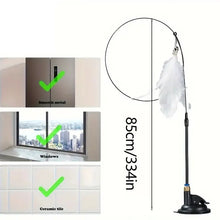 Load image into Gallery viewer, Cat Teaser Toy - Interactive Bell &amp; Feather Wand - Long Suction Cup Pole for Exciting Playtime Adventures - Ultimate Cat Toy
