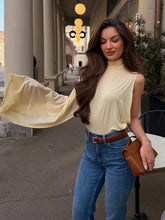 Load image into Gallery viewer, HH Women Spring Fashion Versatile High Neck Drape Asymmetric Top Female Sexy Elegant Slim High Street Casual Commuting Party Top
