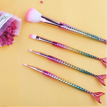 Load image into Gallery viewer, Mermaid Makeup Brushes Set Cosmetic Powder Eye Shadow Foundation Blush Brush Soft Beauty Make Up Tool Maquiagem 6 Color Gradient
