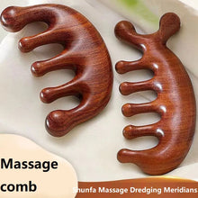Load image into Gallery viewer, New Wooden Massage Wood Massager Comb Scalp Head Oil Massager Scalp Hair Comb Tools AMS01
