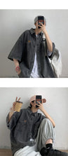 Load image into Gallery viewer, 2025 Shirts Men Clothing Fashion Short Sleeve Summer Korean Style Loose All-match Cargo Handsome Homme Solid Tops Harajuku
