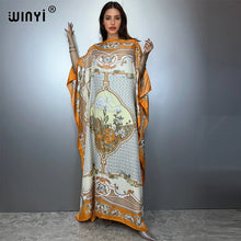 Load image into Gallery viewer, Printed Dresses For Women 2025 Fashion Design Loose Dress Batwing Maxi Long Femme Vestidos Summer Autumn Party Elegant Dress

