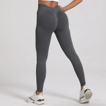 Load image into Gallery viewer, New Women V Back Athletic Leggings Fitness Exercise Yoga Gym Tights Workout Scrunch Butt Lifting Training Pants
