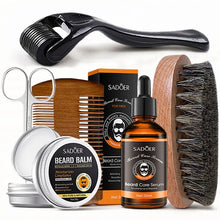Load image into Gallery viewer, Men's Beard Care Set, Beard Oil, Beard Balm, Moisturizing, Nourishing, Softening and Smoothing, with Trimming Tools &amp; Bear
