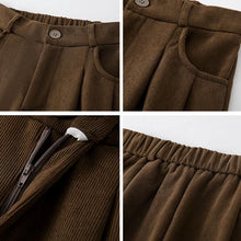 Load image into Gallery viewer, Women's Pants Autumn Winter Corduroy High Waist Wide Leg Pants for Women Casual Trousers Female Straight Pants Women Clothes New
