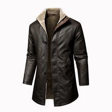 Load image into Gallery viewer, Vintage Faux Leather Winter Coat
