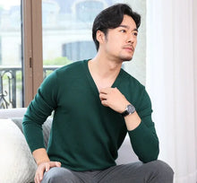 Load image into Gallery viewer, Thick Solid V-Neck Pullover
